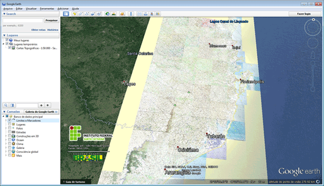 Navegação no Google Earth